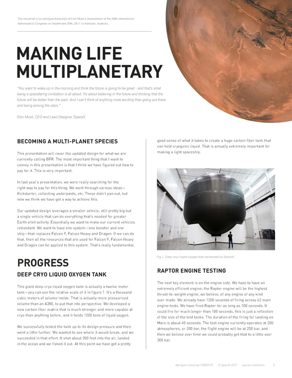 Making Life Multiplanetary - Page 1