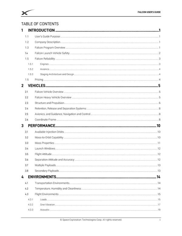 SPACEX FALCON USER’S  GUIDE - Page 2